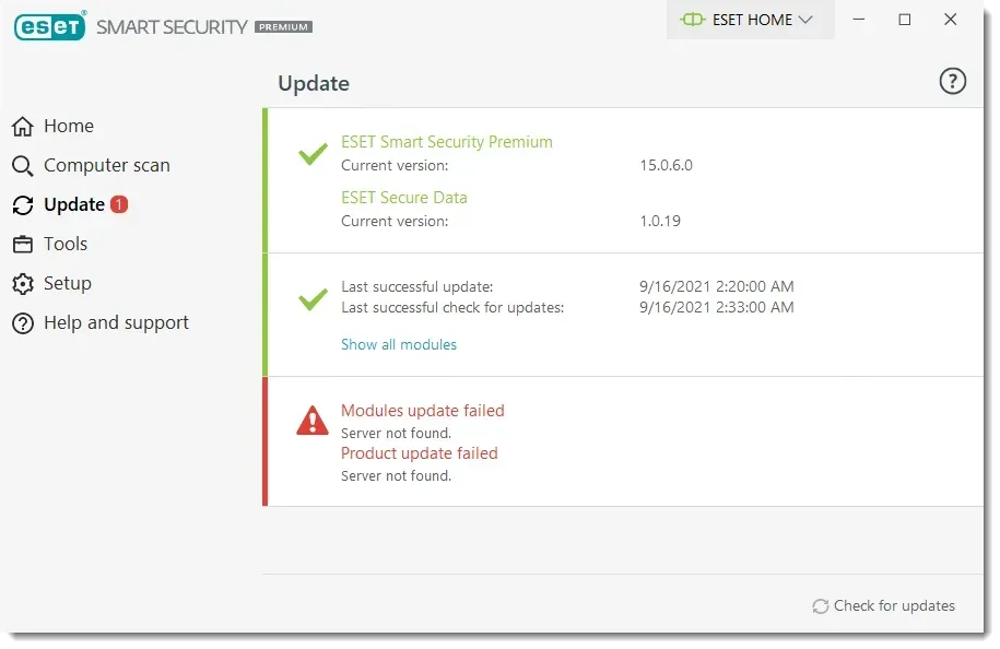 رفع خطای Modules update failed در نود 32