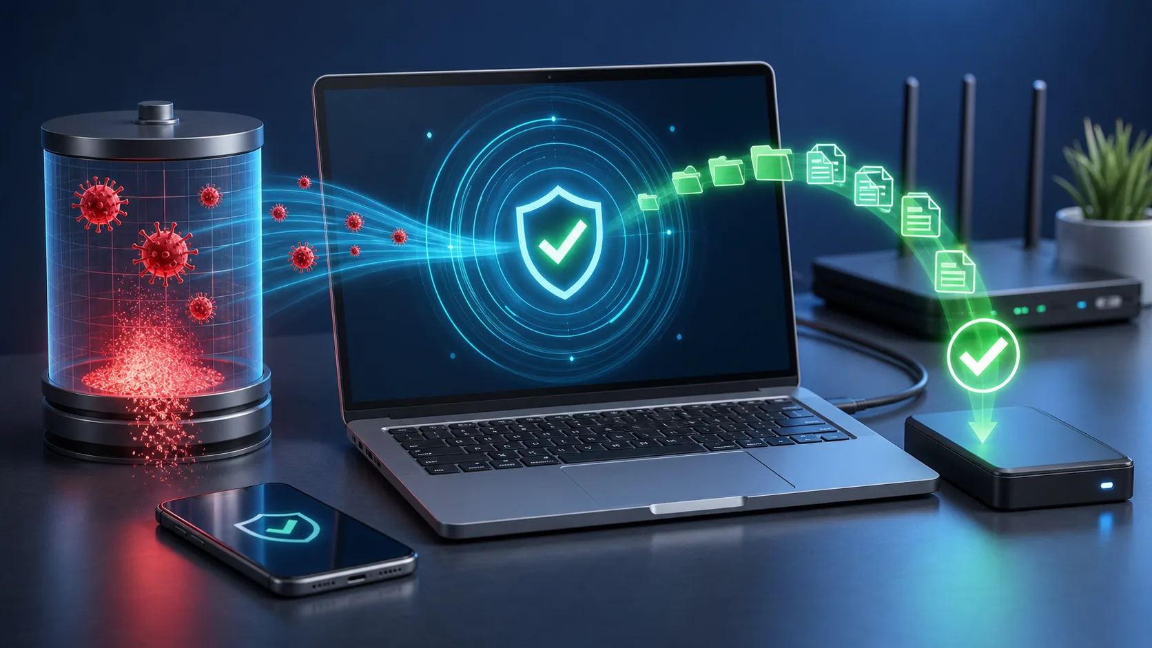 اسکن، قرنطینه و حذف بدافزار از کامپیوتر