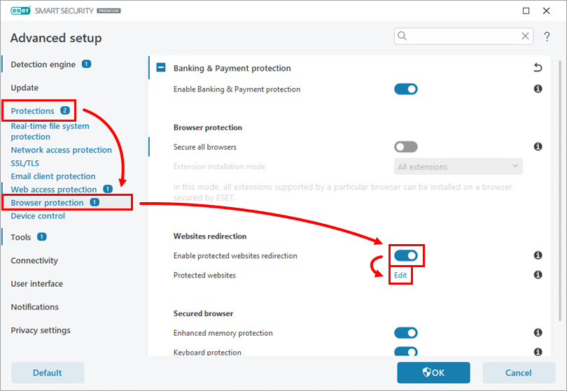 آموزش فعالسازی ESET Safe Banking